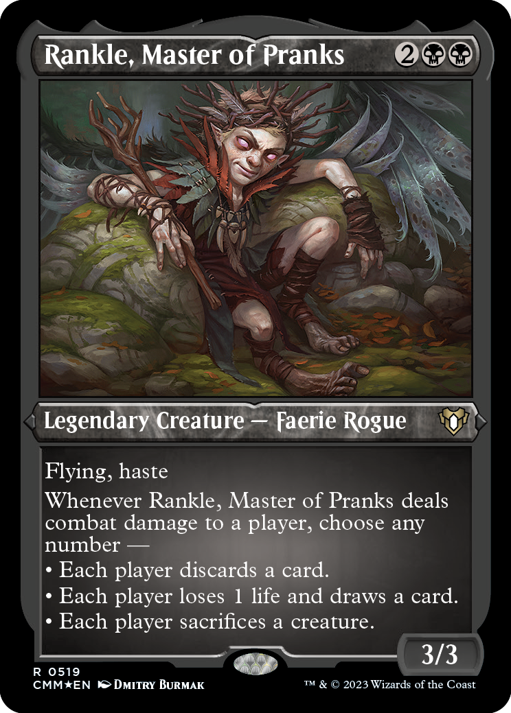 Rankle, Master of Pranks (Foil Etched) [Commander Masters] | Exor Games Truro