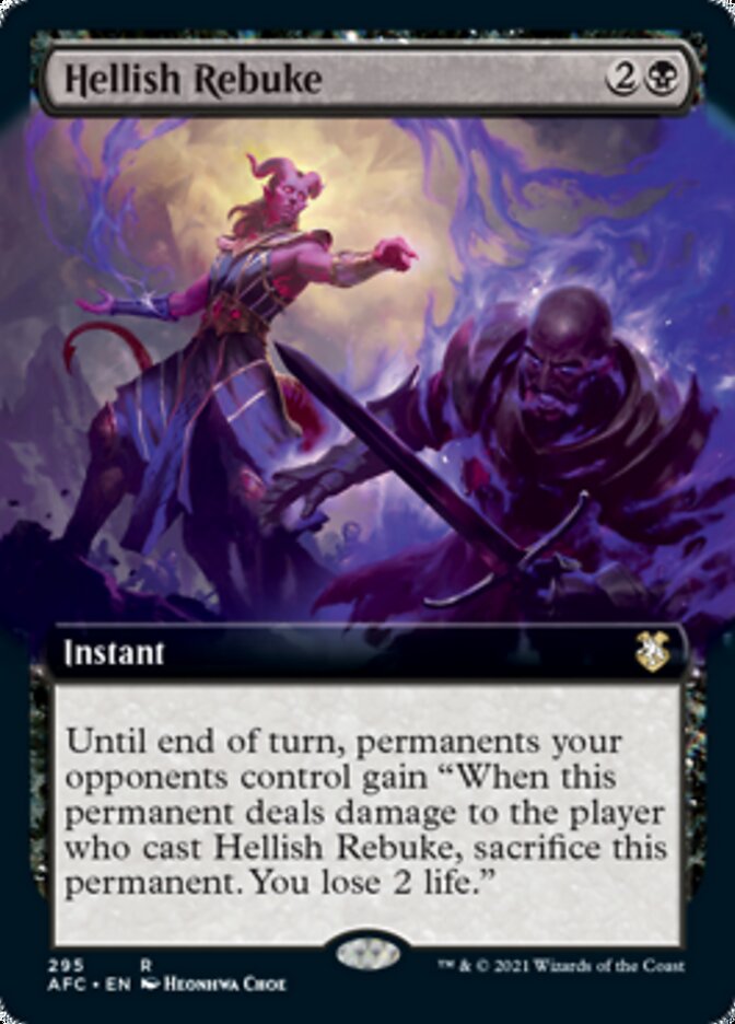 Hellish Rebuke (Extended Art) [Dungeons & Dragons: Adventures in the Forgotten Realms Commander] | Exor Games Truro