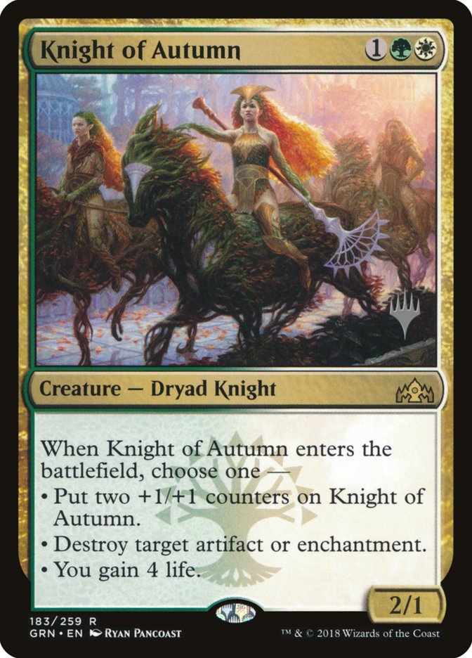 Knight of Autumn (Promo Pack) [Guilds of Ravnica Promos] | Exor Games Truro