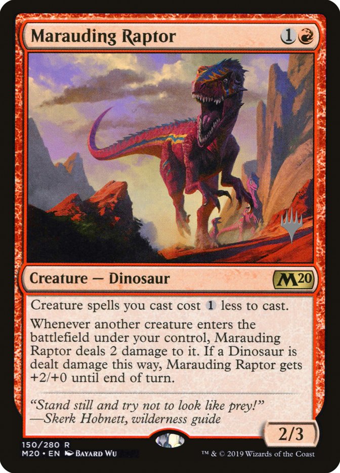 Marauding Raptor (Promo Pack) [Core Set 2020 Promos] | Exor Games Truro