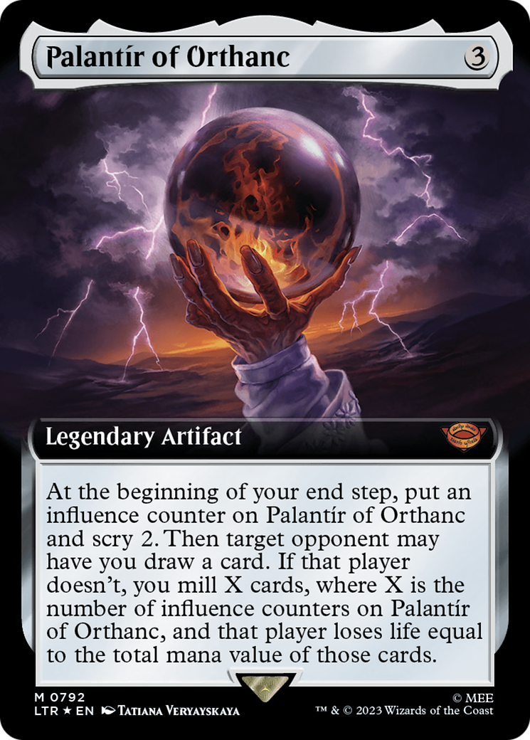 Palantir of Orthanc (Extended Art) (Surge Foil) [The Lord of the Rings: Tales of Middle-Earth] | Exor Games Truro