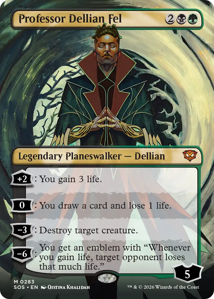 Professor Dellian Fel (Borderless) [Secrets of Strixhaven] | Exor Games Truro