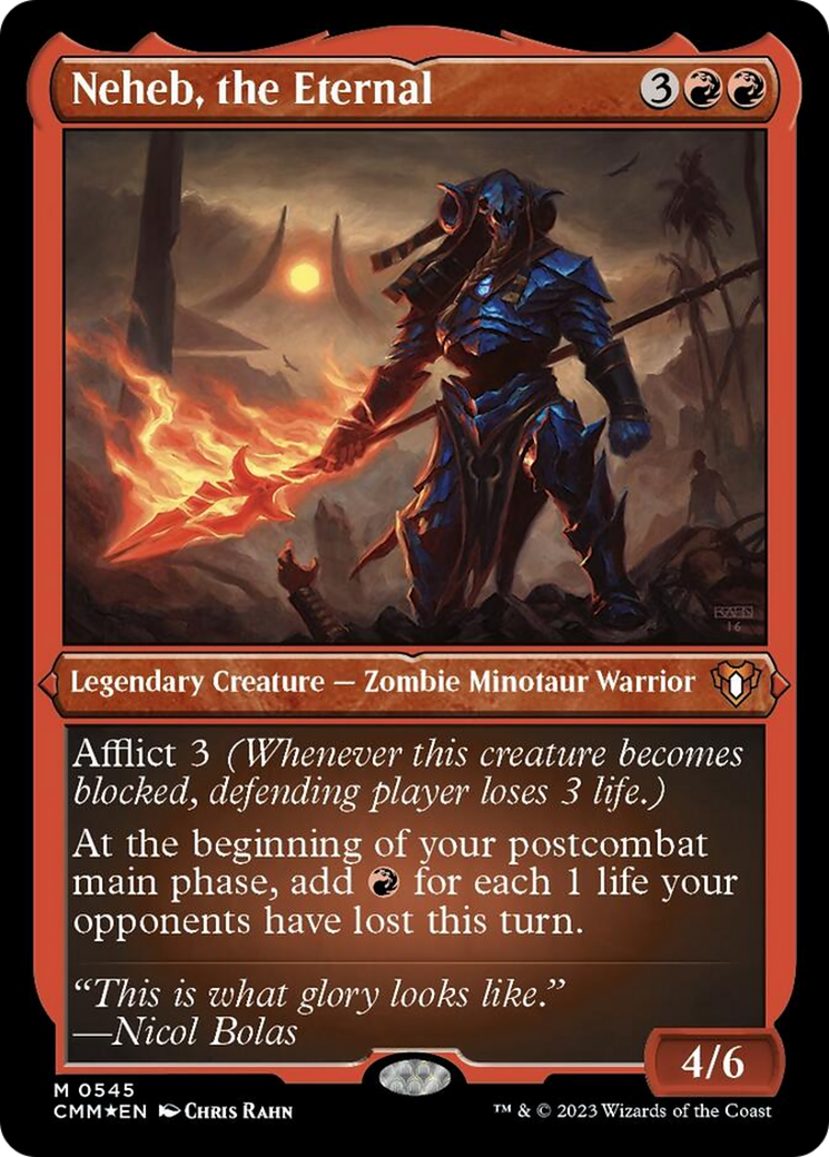 Neheb, the Eternal (Foil Etched) [Commander Masters] | Exor Games Truro