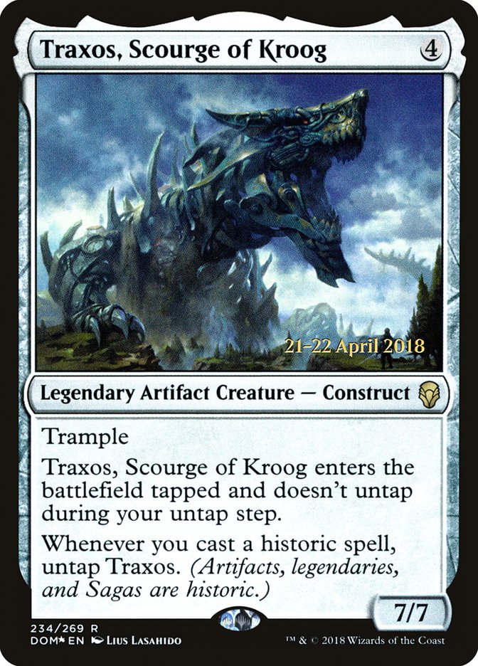 Traxos, Scourge of Kroog [Dominaria Prerelease Promos] | Exor Games Truro