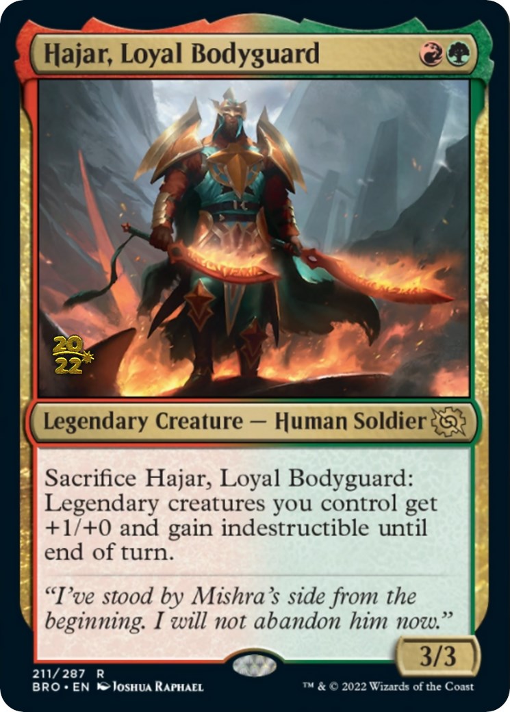 Hajar, Loyal Bodyguard [The Brothers' War Prerelease Promos] | Exor Games Truro