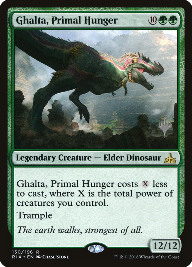 Ghalta, Primal Hunger (Promo Pack) [Rivals of Ixalan Promos] | Exor Games Truro