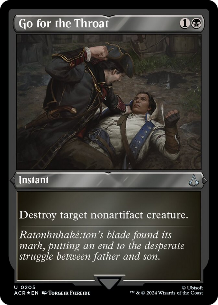 Go for the Throat (Foil Etched) [Assassin's Creed] | Exor Games Truro