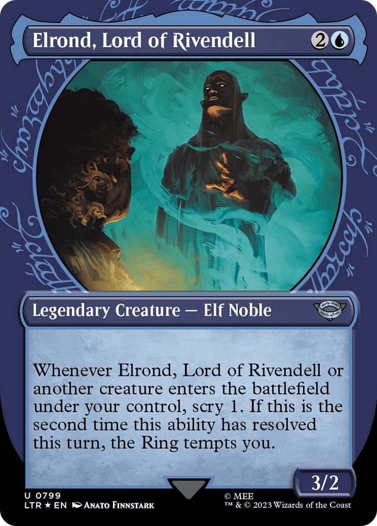 Elrond, Lord of Rivendell (Showcase) (Surge Foil) [The Lord of the Rings: Tales of Middle-Earth] | Exor Games Truro