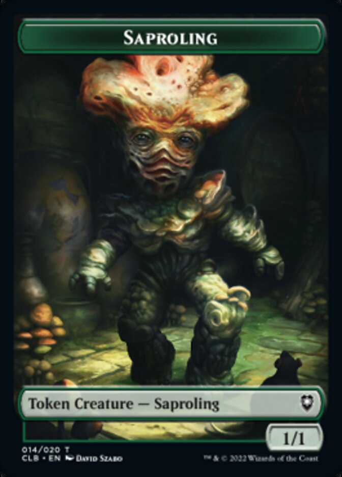 Treasure // Saproling Double-Sided Token [Commander Legends: Battle for Baldur's Gate Tokens] | Exor Games Truro