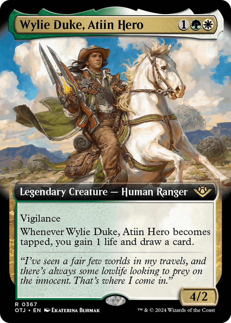 Wylie Duke, Atiin Hero (Extended Art) [Outlaws of Thunder Junction] | Exor Games Truro