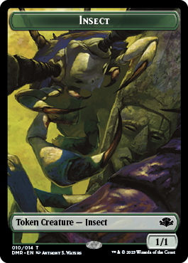 Insect // Elemental Double-Sided Token [Dominaria Remastered Tokens] | Exor Games Truro