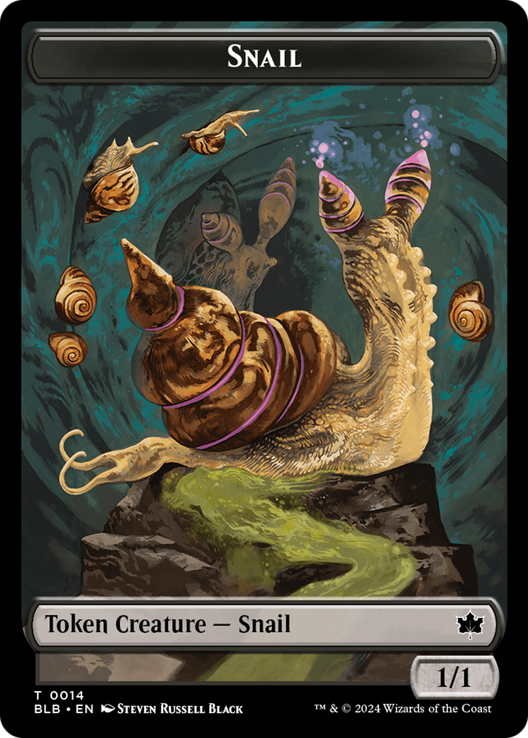 Snail // Thundertrap Trainer Double-Sided Token [Bloomburrow Tokens] | Exor Games Truro