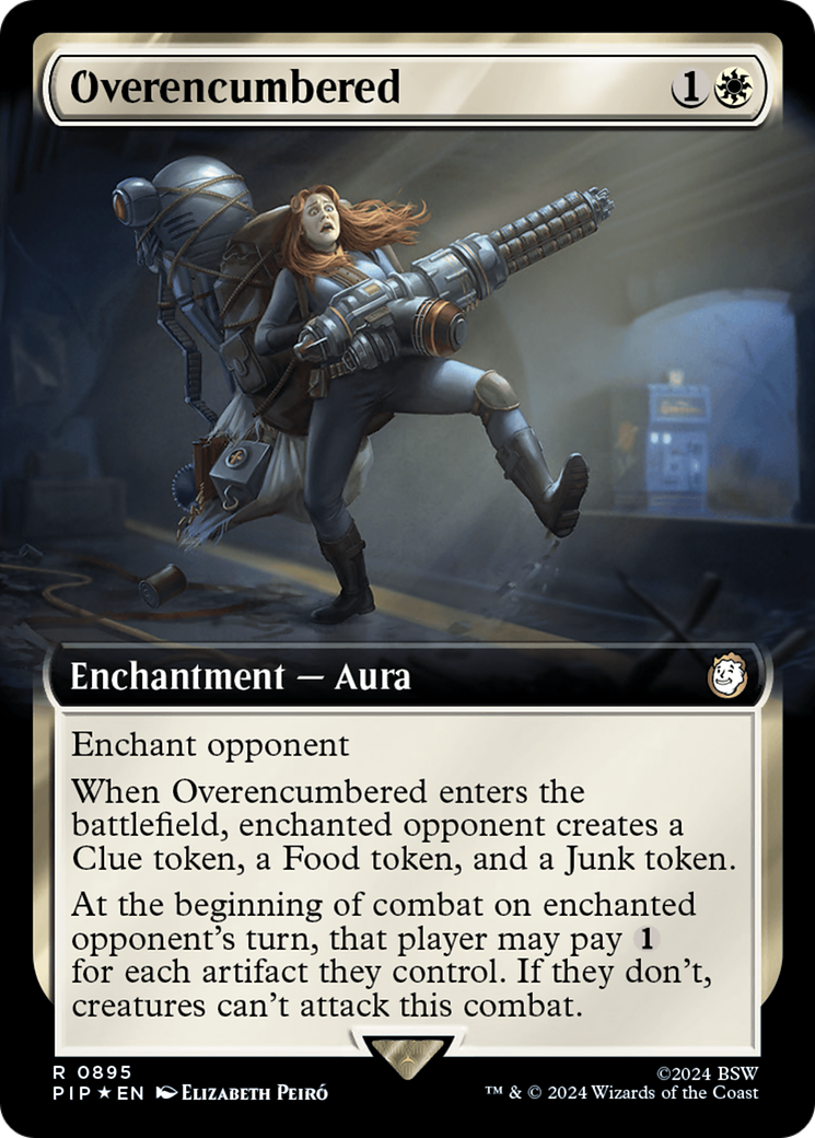 Overencumbered (Extended Art) (Surge Foil) [Fallout] | Exor Games Truro