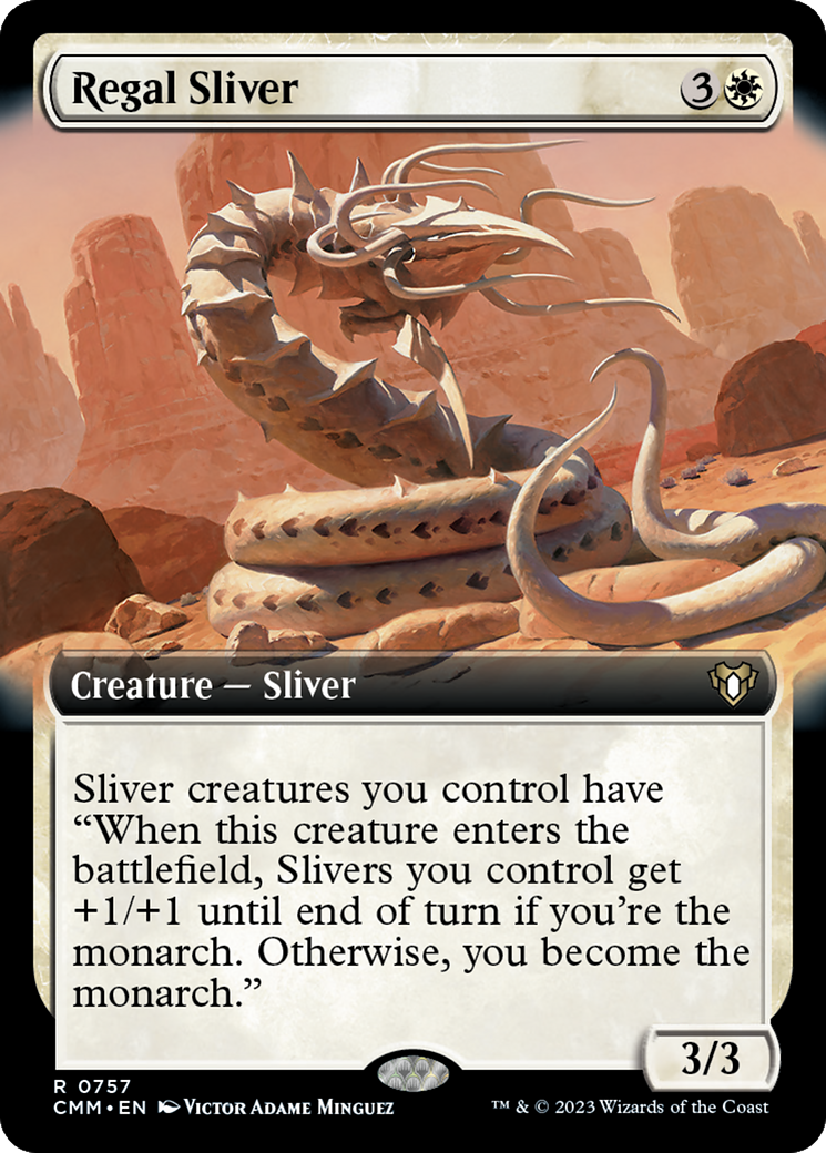 Regal Sliver (Extended Art) [Commander Masters] | Exor Games Truro