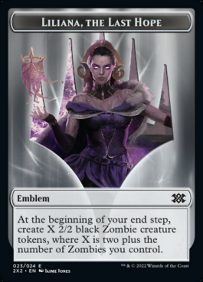 Liliana, the Last Hope Emblem // Spirit (002) Double-Sided Token [Double Masters 2022 Tokens] | Exor Games Truro