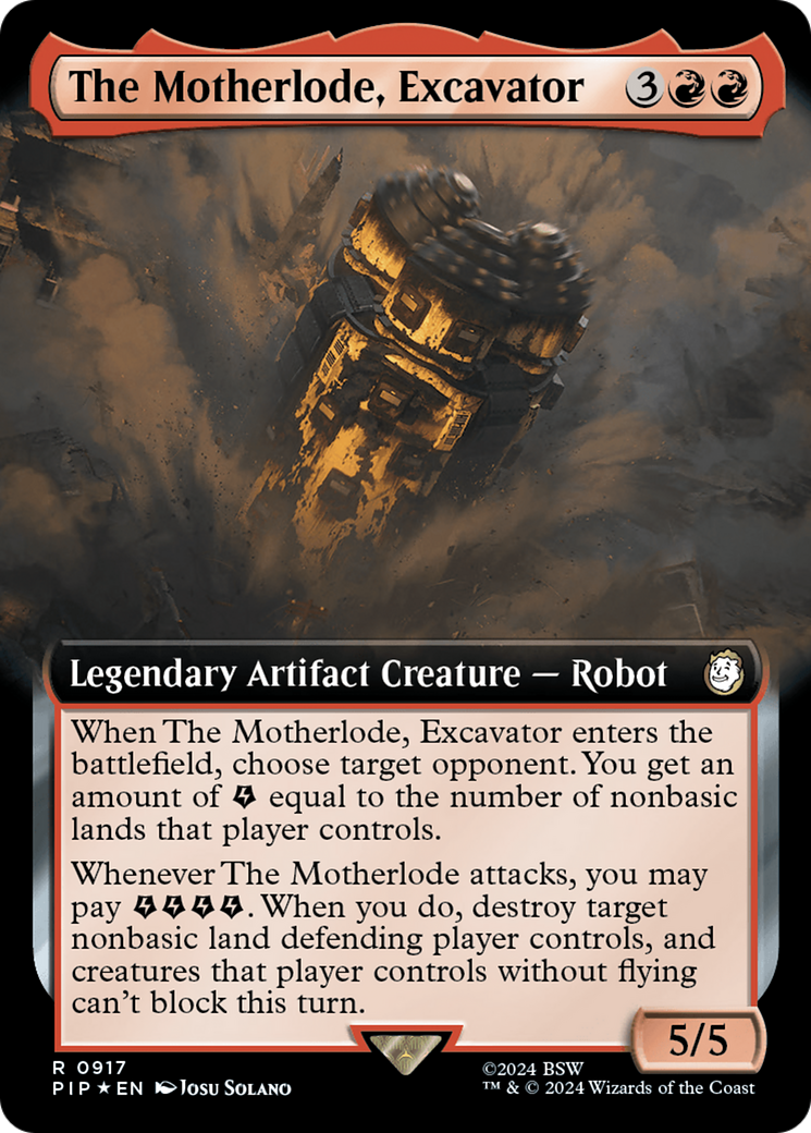 The Motherlode, Excavator (Extended Art) (Surge Foil) [Fallout] | Exor Games Truro