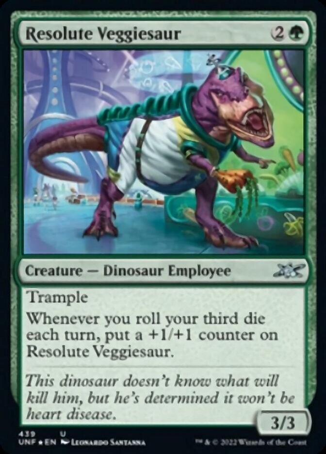 Resolute Veggiesaur (Galaxy Foil) [Unfinity] | Exor Games Truro