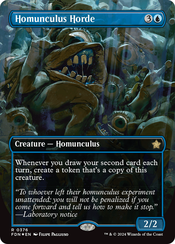 Homunculus Horde (Borderless) (Mana Foil) [Foundations] | Exor Games Truro