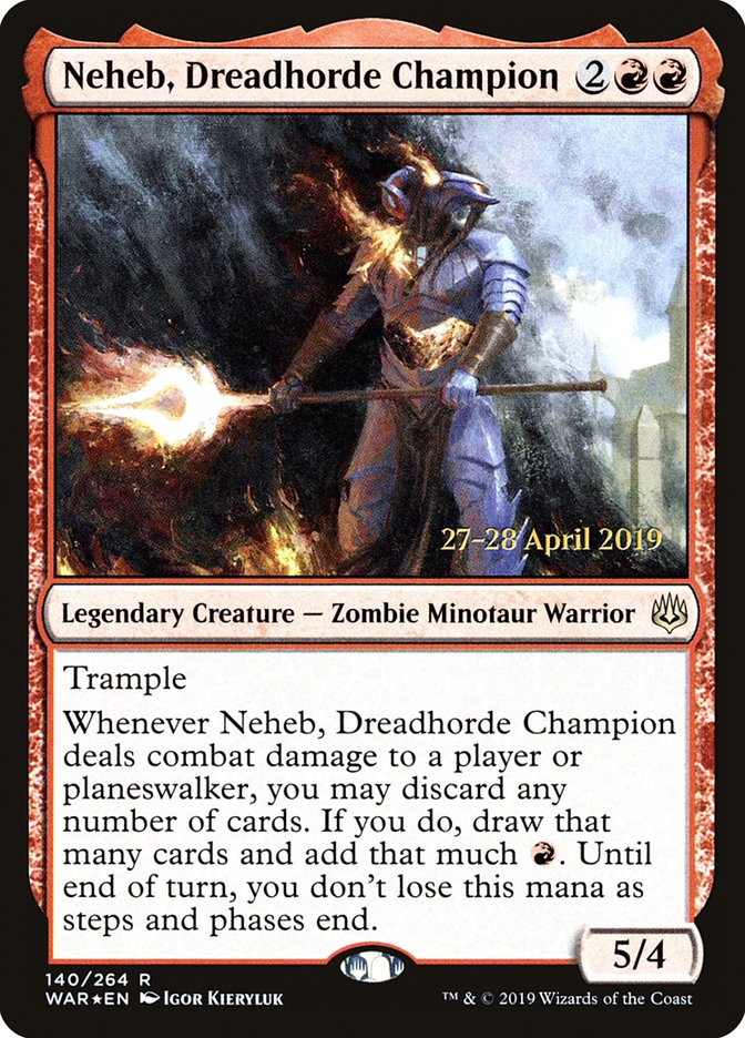 Neheb, Dreadhorde Champion [War of the Spark Prerelease Promos] | Exor Games Truro