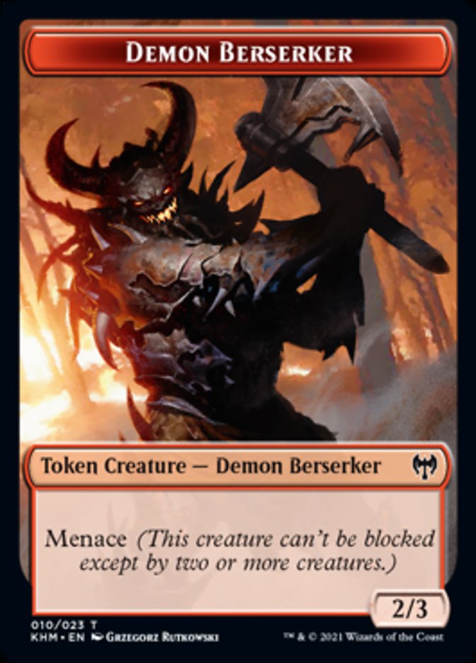 Demon Berserker Token [Kaldheim Tokens] | Exor Games Truro