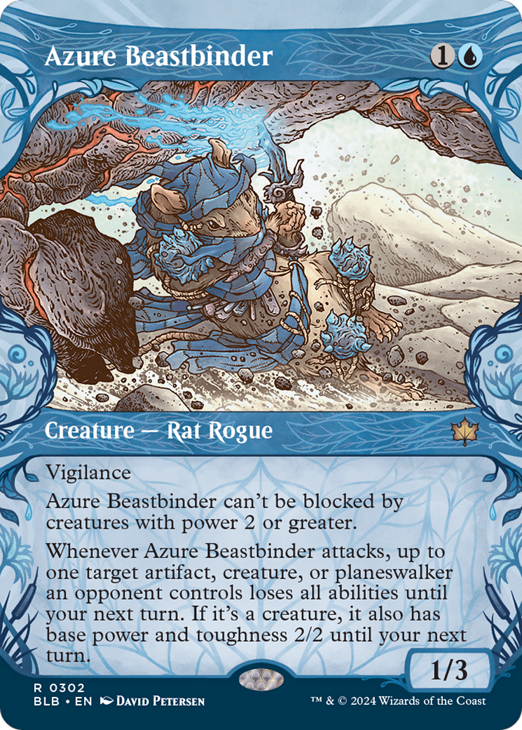 Azure Beastbinder (Showcase) [Bloomburrow] | Exor Games Truro