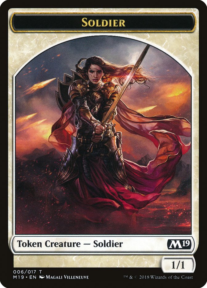 Soldier Token [Core Set 2019 Tokens] | Exor Games Truro