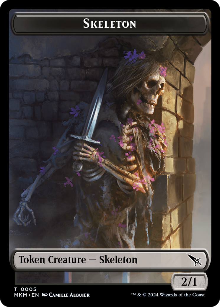 Skeleton Token [Murders at Karlov Manor Tokens] | Exor Games Truro