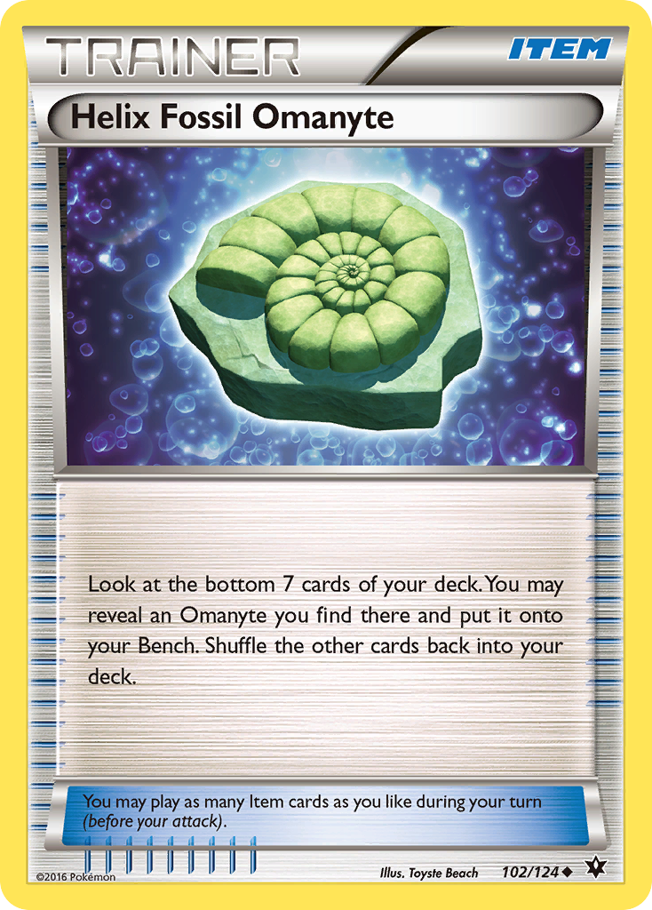 Helix Fossil Omanyte (102/124) [XY: Fates Collide] | Exor Games Truro