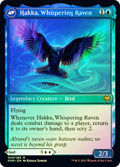 Alrund, God of the Cosmos // Hakka, Whispering Raven [Kaldheim Prerelease Promos] | Exor Games Truro