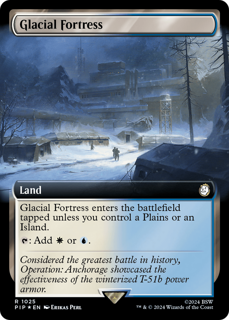 Glacial Fortress (Extended Art) (Surge Foil) [Fallout] | Exor Games Truro
