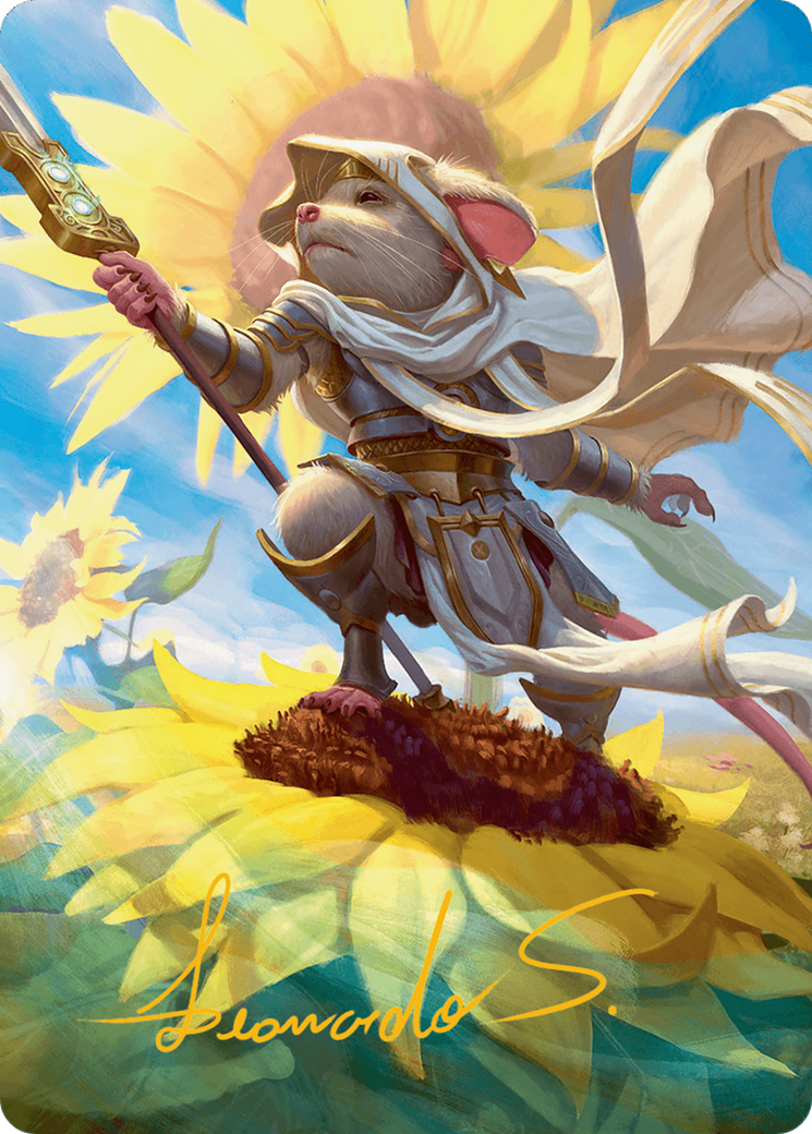 Elspeth, Sun's Champion Art Card (Gold-Stamped Signature) [Bloomburrow Art Series] | Exor Games Truro