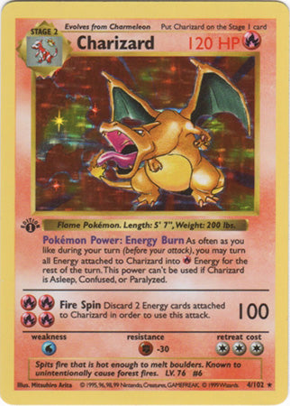 Charizard (4/102) (Shadowless) [Base Set 1st Edition] | Exor Games Truro
