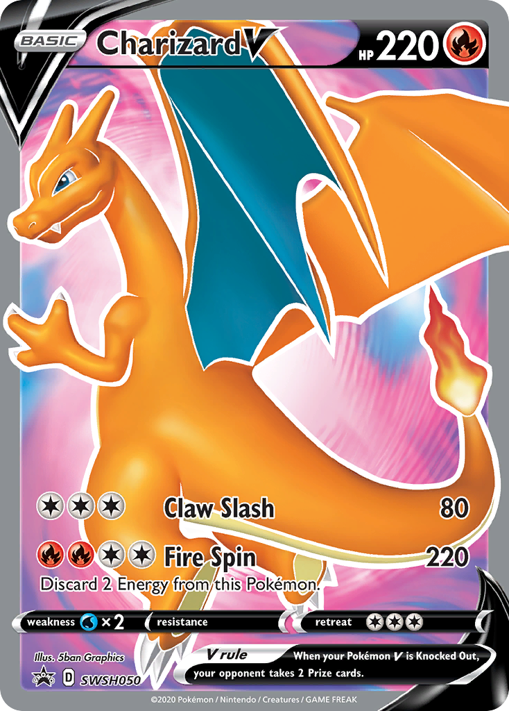 Charizard V (SWSH050) [Sword & Shield: Black Star Promos] | Exor Games Truro