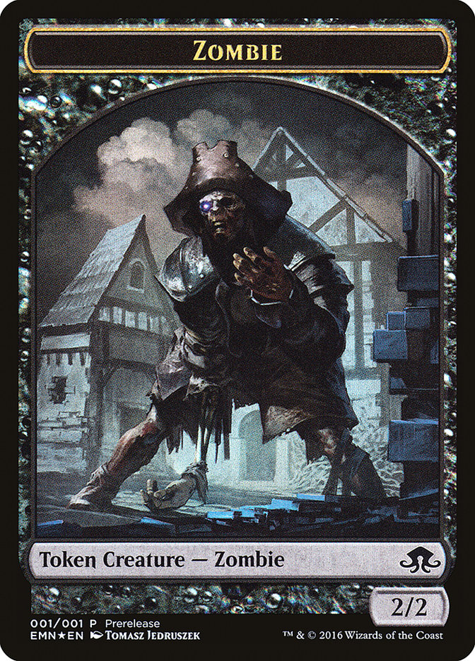 Zombie // Zombie Double-Sided Token [Eldritch Moon Prerelease Promos] | Exor Games Truro