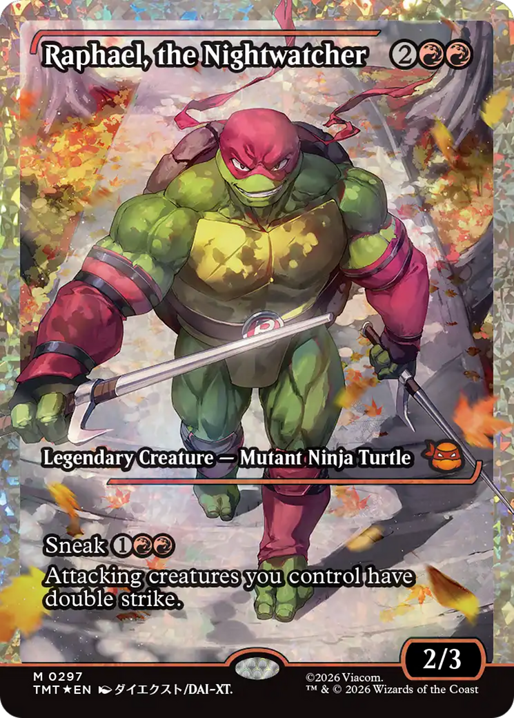 Raphael, the Nightwatcher (Showcase) (Fracture Foil) [Teenage Mutant Ninja Turtles] | Exor Games Truro
