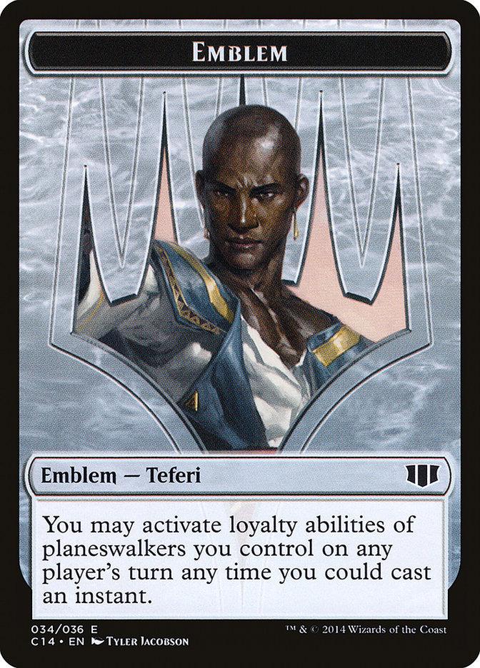 Teferi, Temporal Archmage Emblem // Zombie (011/036) Double-Sided Token [Commander 2014 Tokens] | Exor Games Truro