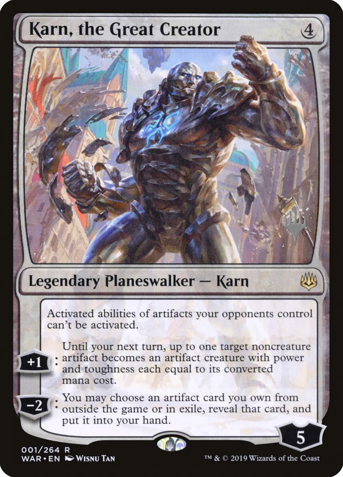 Karn, the Great Creator (Promo Pack) [War of the Spark Promos] | Exor Games Truro