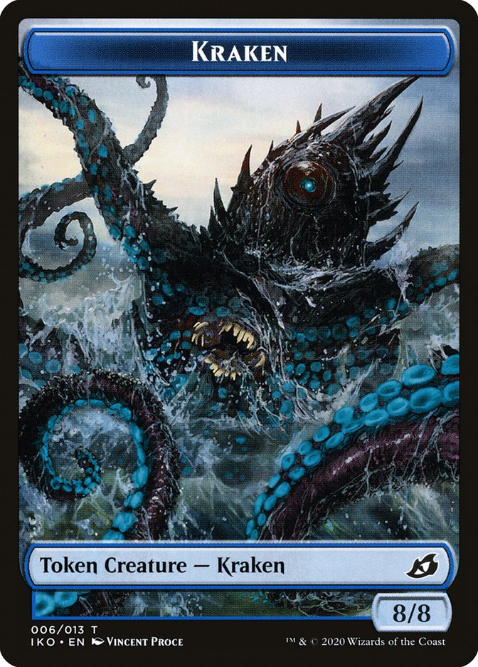 Kraken Token [Ikoria: Lair of Behemoths Tokens] | Exor Games Truro