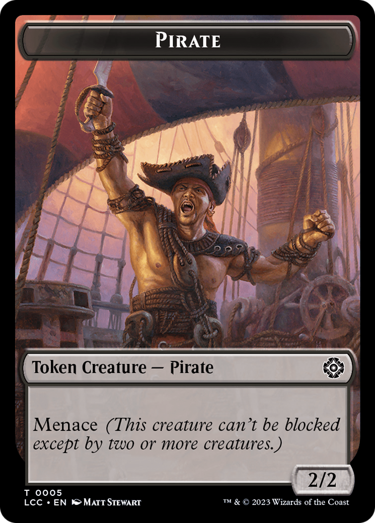 The Monarch // Pirate Double-Sided Token [The Lost Caverns of Ixalan Commander Tokens] | Exor Games Truro