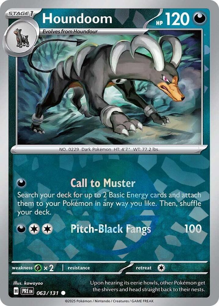 Houndoom (063/131) (Poke Ball Pattern) [Scarlet & Violet: Prismatic Evolutions] | Exor Games Truro