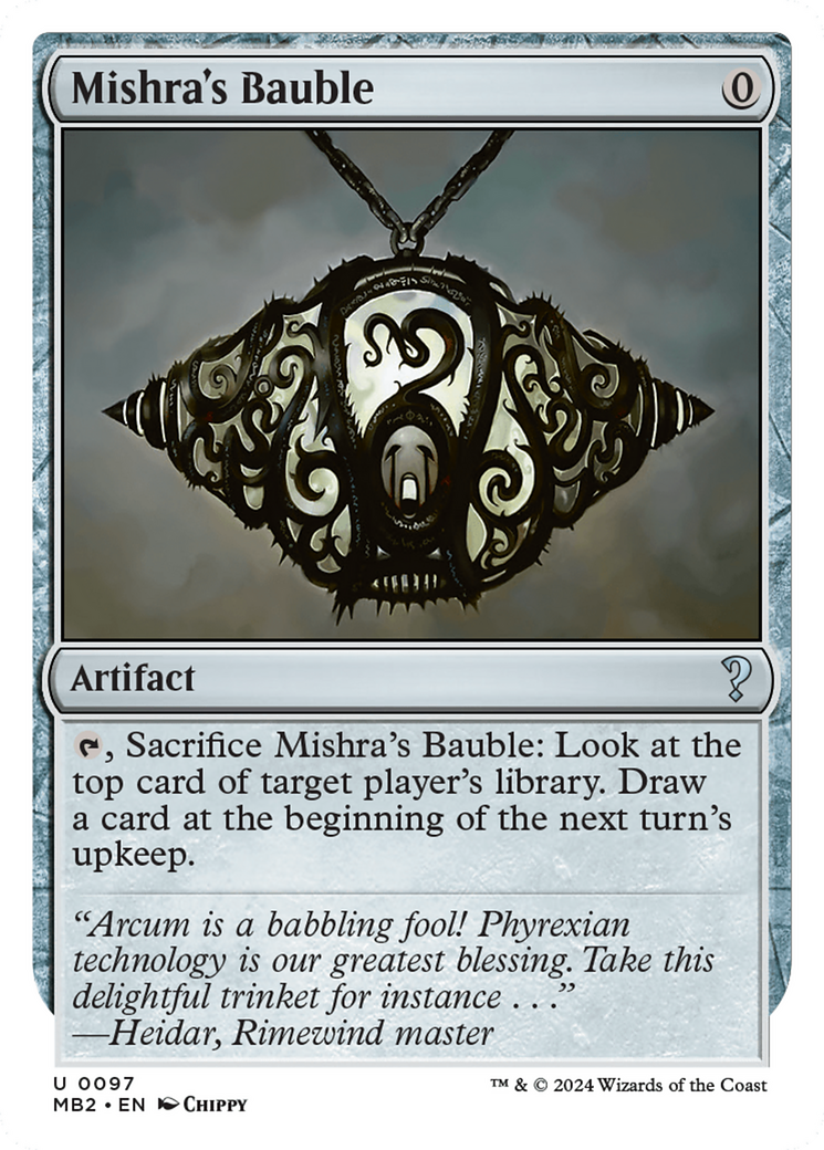 Mishra's Bauble (White Border) [Mystery Booster 2] | Exor Games Truro