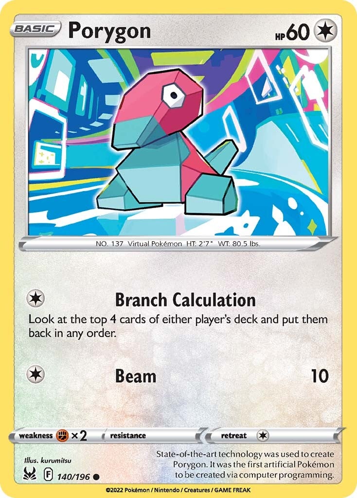 Porygon (140/196) [Sword & Shield: Lost Origin] | Exor Games Truro