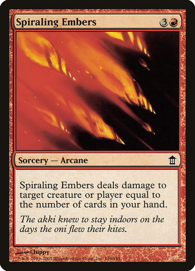 Spiraling Embers [Saviors of Kamigawa] | Exor Games Truro