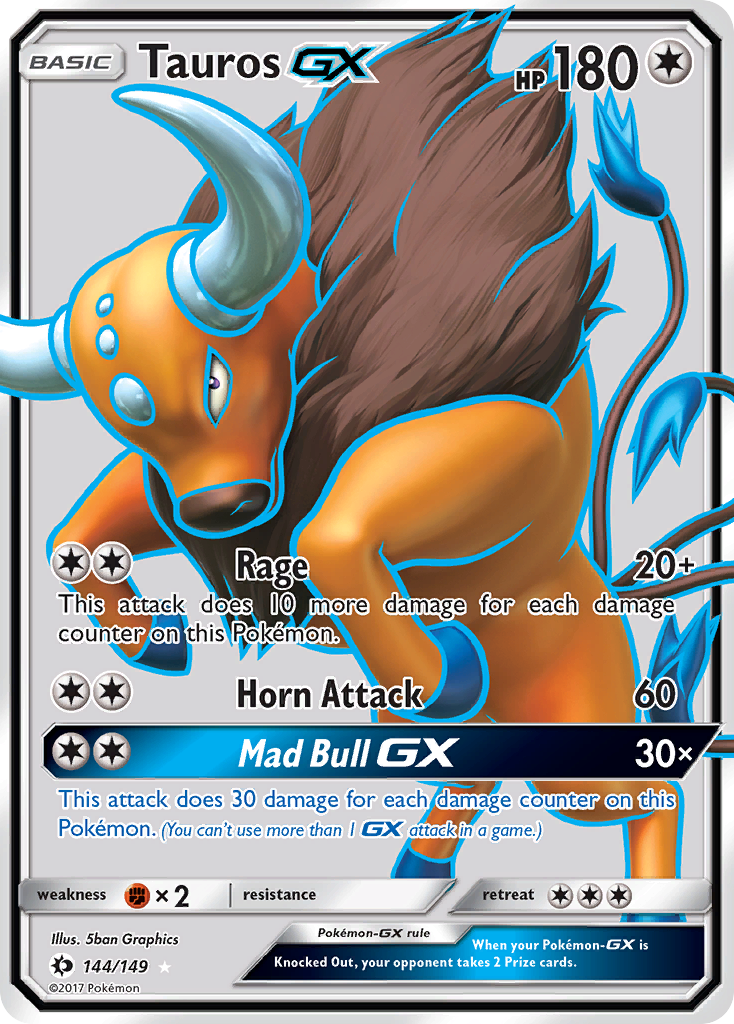 Tauros GX (144/149) [Sun & Moon: Base Set] | Exor Games Truro