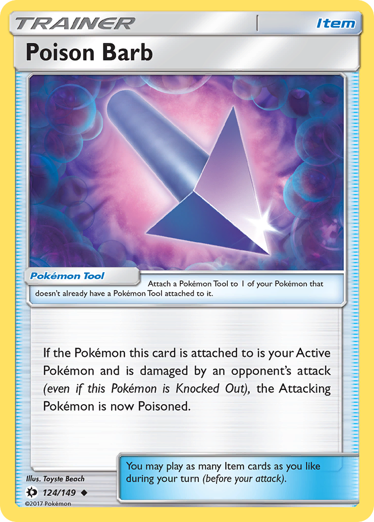 Poison Barb (124/149) [Sun & Moon: Base Set] | Exor Games Truro