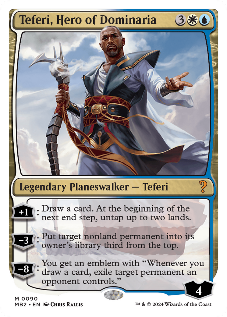 Teferi, Hero of Dominaria (White Border) [Mystery Booster 2] | Exor Games Truro