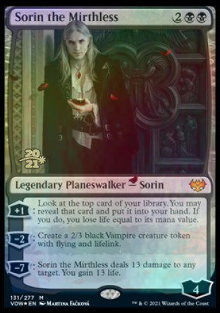 Sorin the Mirthless [Innistrad: Crimson Vow Prerelease Promos] | Exor Games Truro