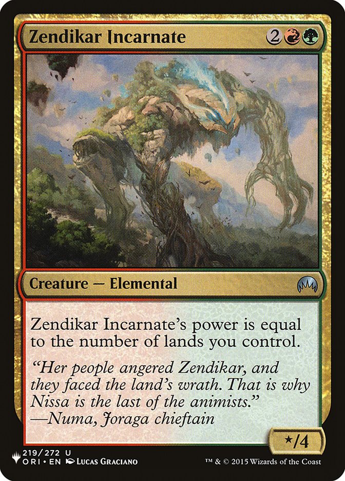 Zendikar Incarnate [The List] | Exor Games Truro