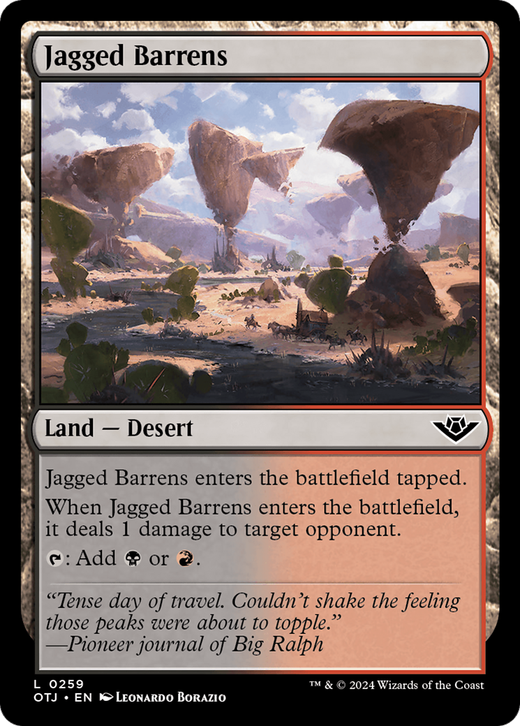 Jagged Barrens [Outlaws of Thunder Junction] | Exor Games Truro