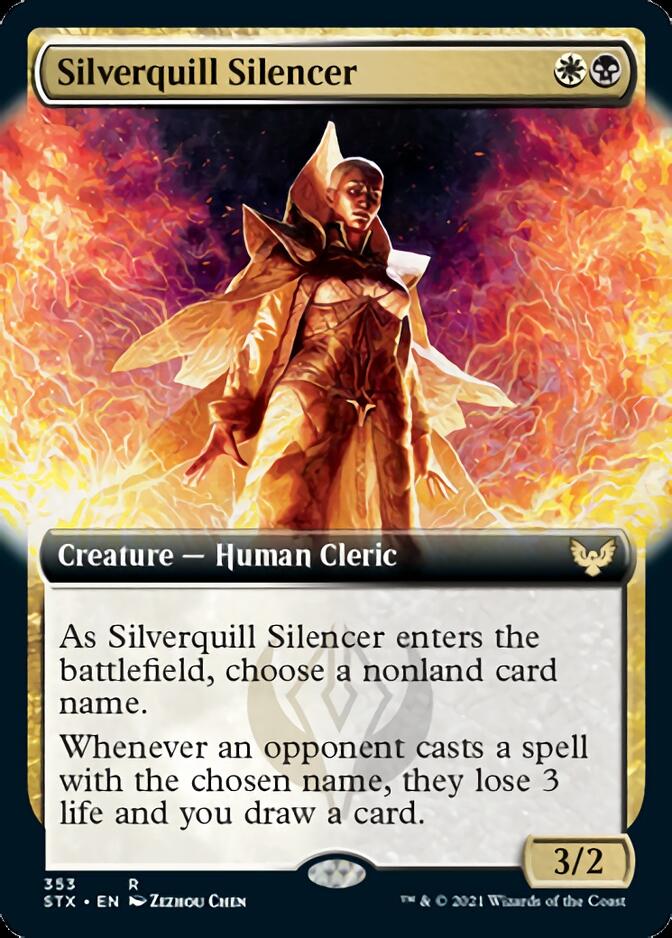 Silverquill Silencer (Extended Art) [Strixhaven: School of Mages] | Exor Games Truro